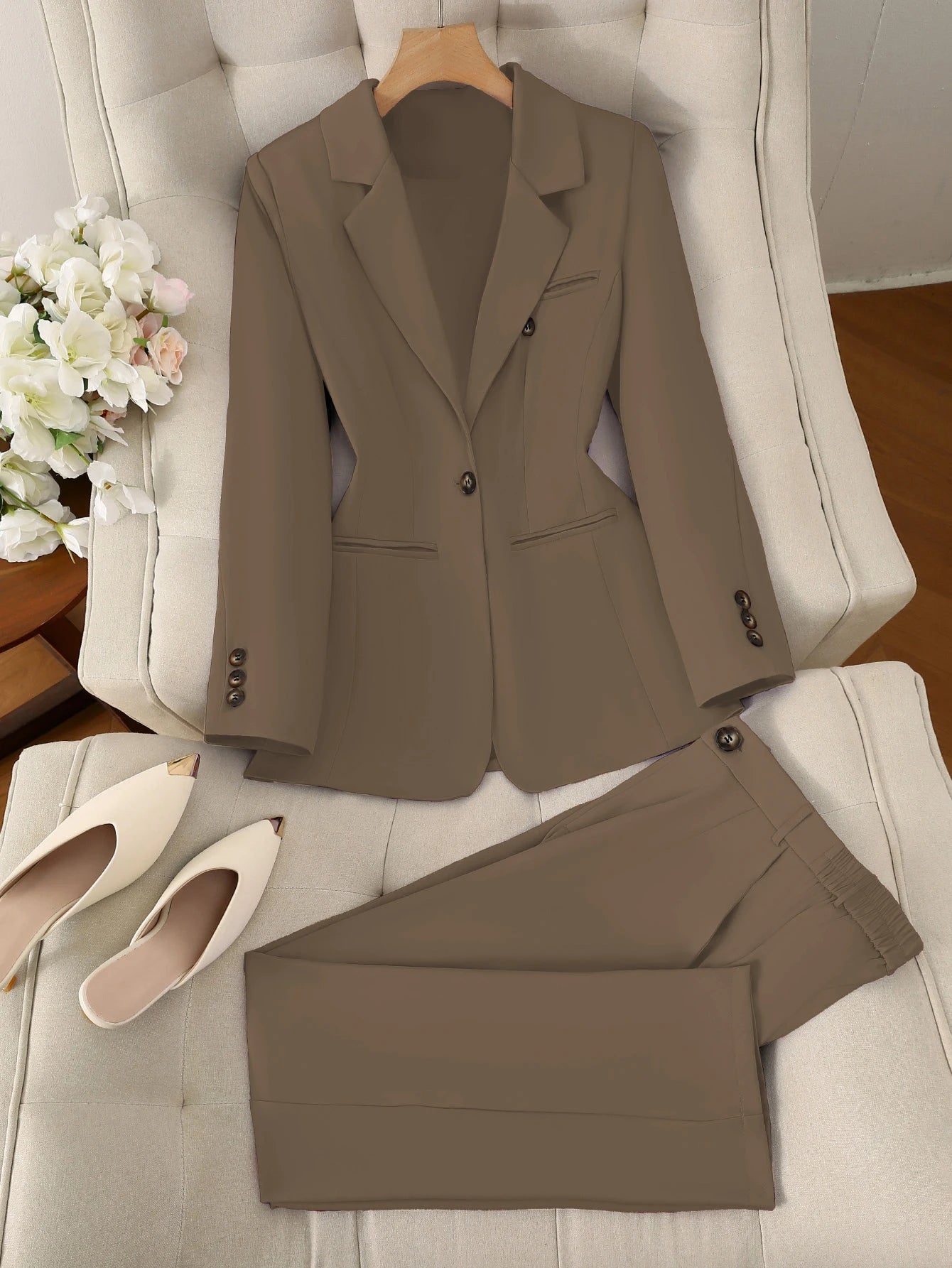 Women's Two-Piece Suit Pant Set
